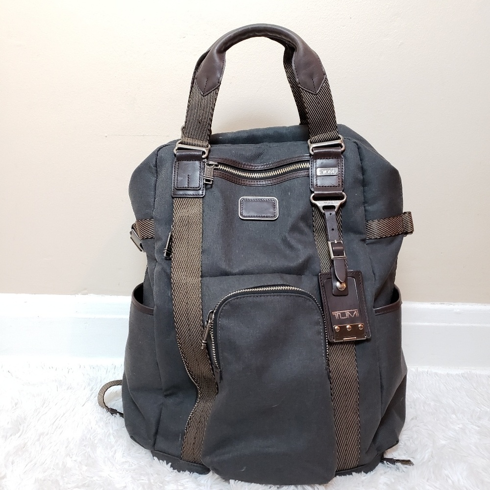 EUC Tumi Alpha Bravo Lejeune Backpack Tote Grey